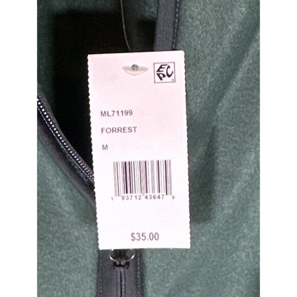 Lazer Men's Polar Fleece Quarter Zip Sweatshirt, Forest, Size M, NWT - Picture 4 of 5